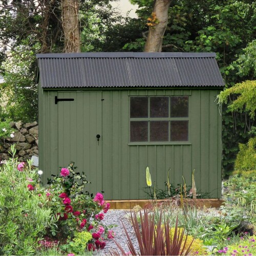 green garden shed