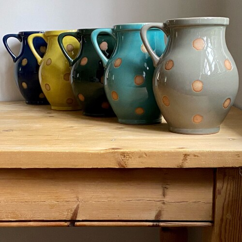 Stockbridge Pottery spotted pitchers