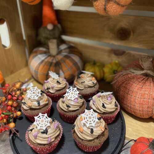 Longstock Park Farm Shop cafe Halloween cakes