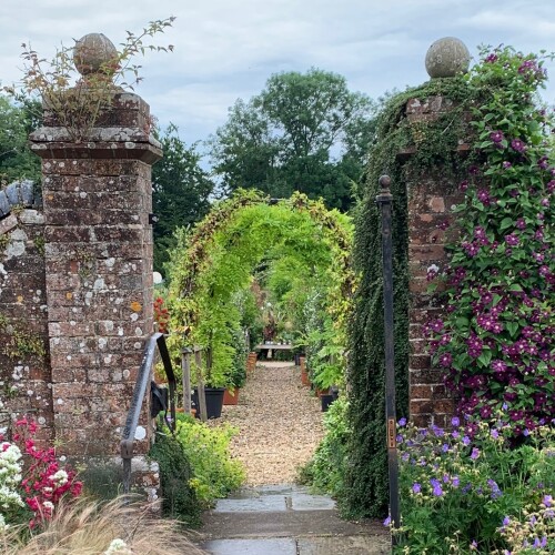 Entrance gate to the walled nursery garden