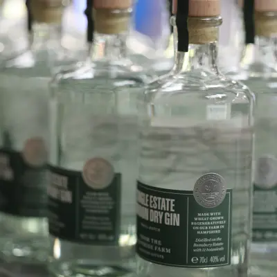 bottles of Leckford Estate single estate gin