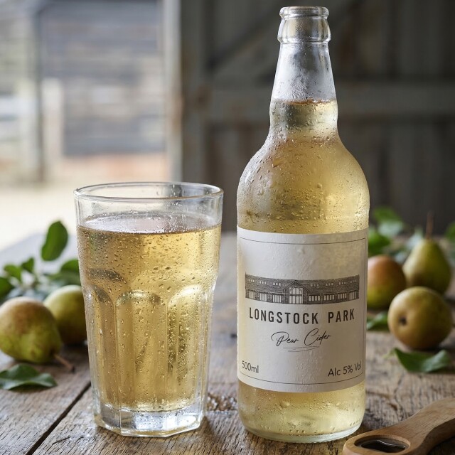 Longstock Park pear cider bottle